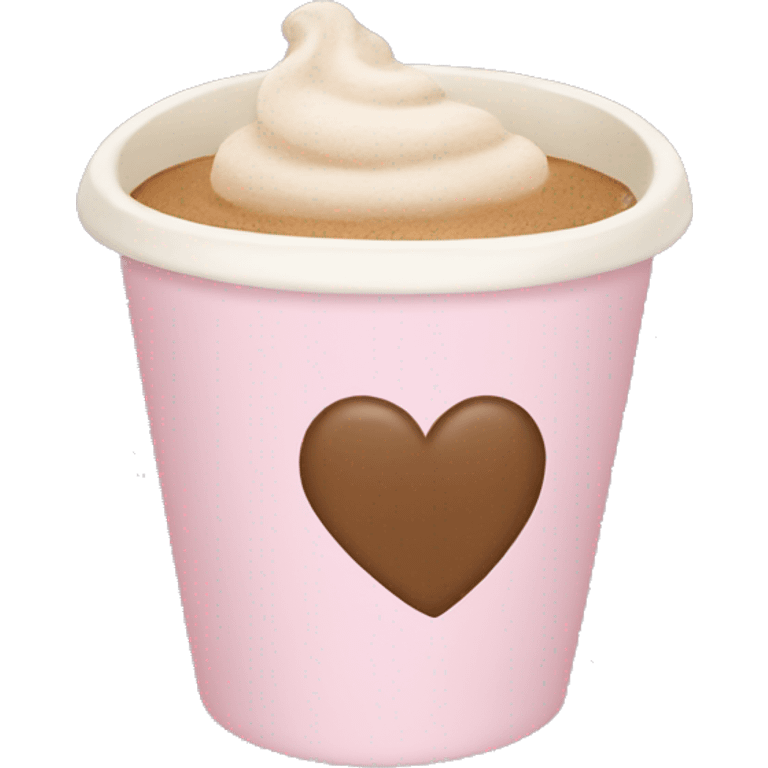 Pastel-coffee-color-heart emoji