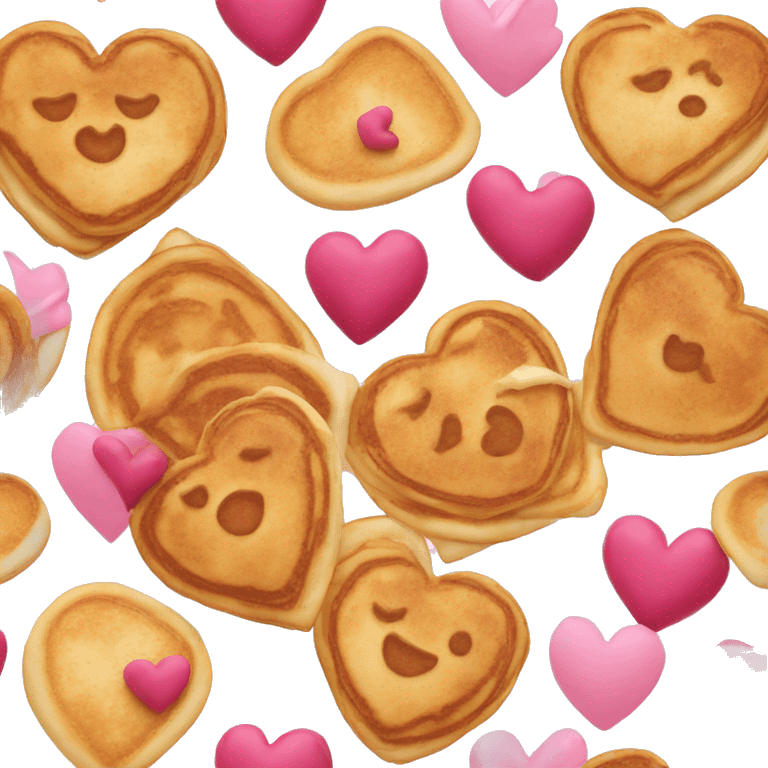 pancakes heart pink emoji