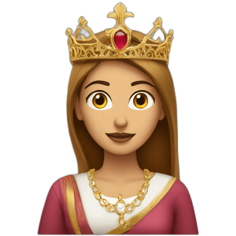 Femme arabe avec couronne emoji