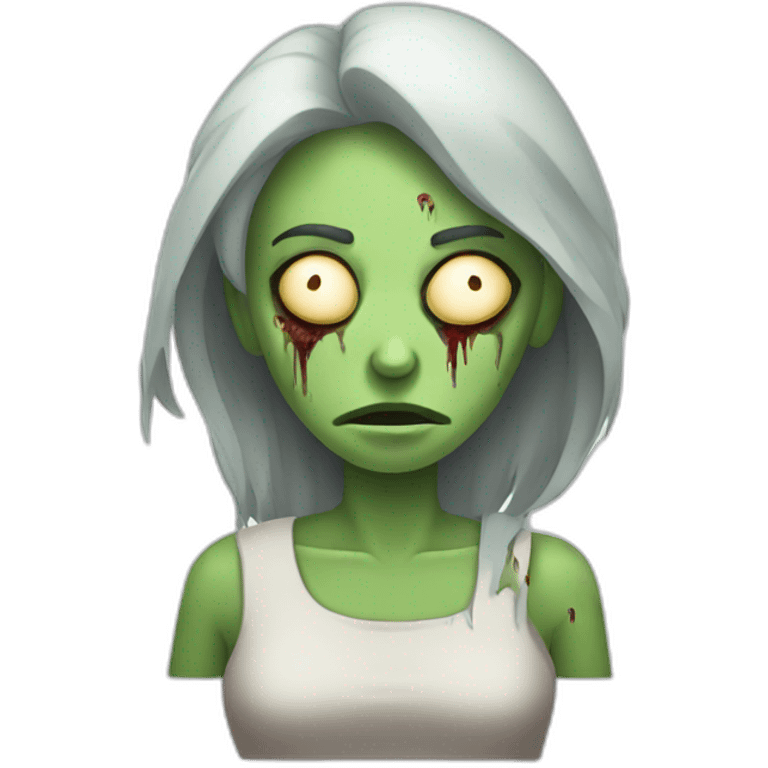 sleepy zombie woman emoji