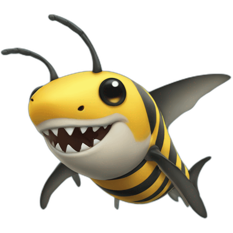 shark bee emoji