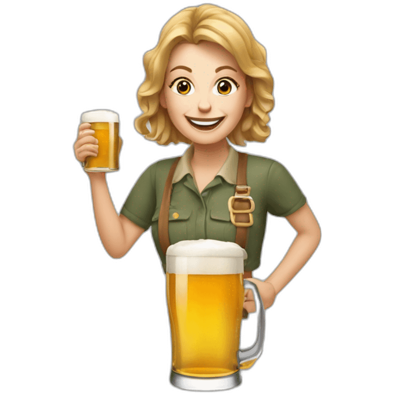 Wendy Adams qui boit une bière emoji