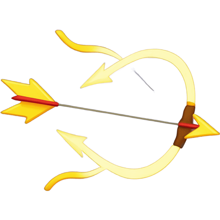 Bow and arrow shooting lightning bolts emoji