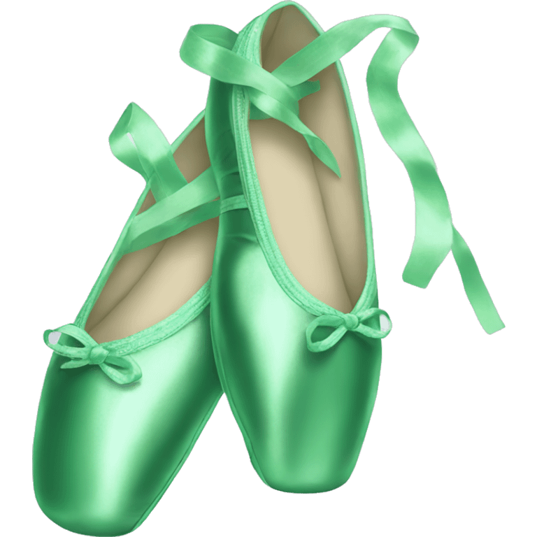 Green ballet pointe shoes emoji