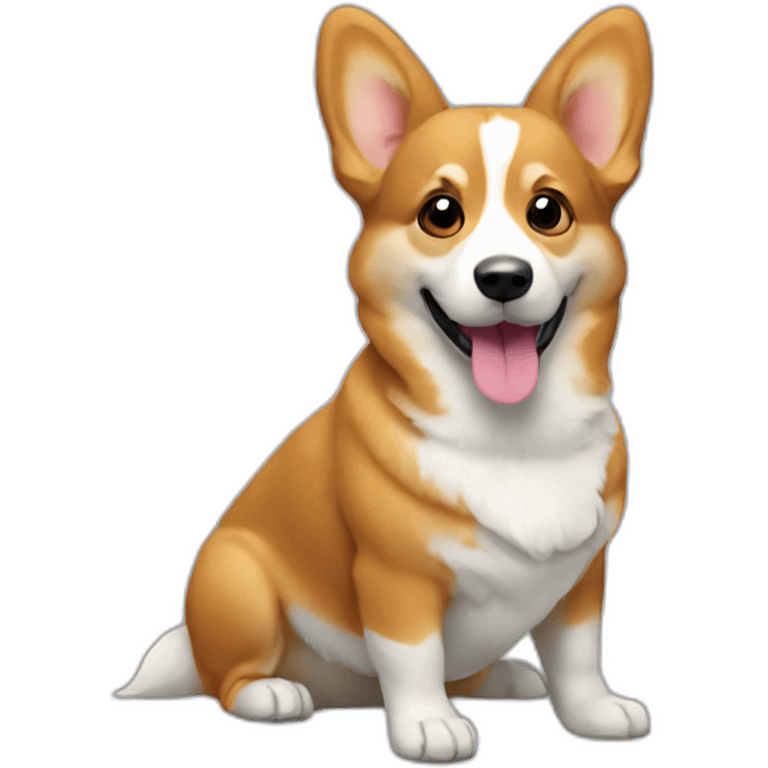 Corgi coding emoji