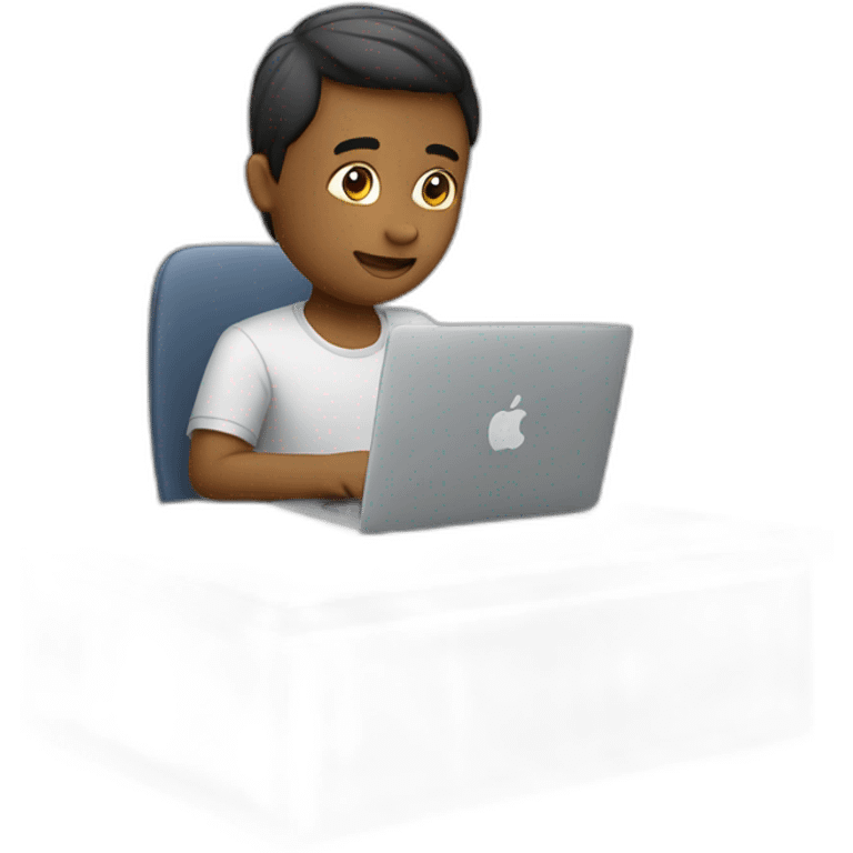 Person working on macbook emoji