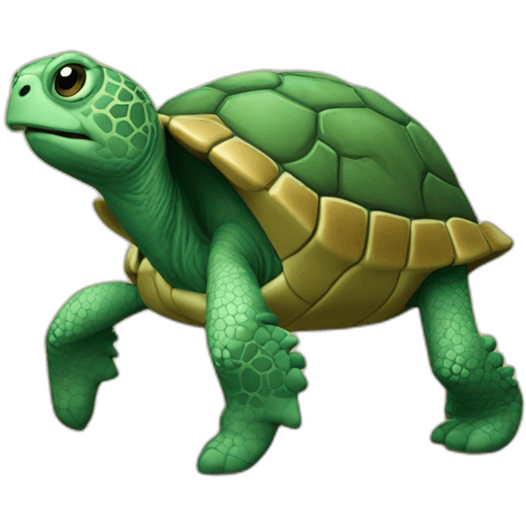 Tortue sur cheval emoji