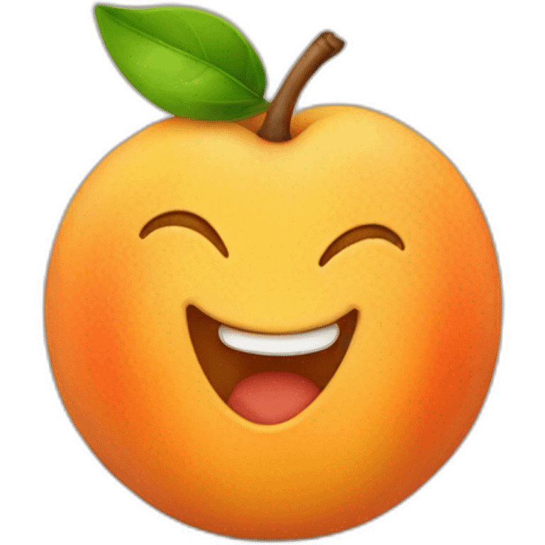 happy apricot emoji