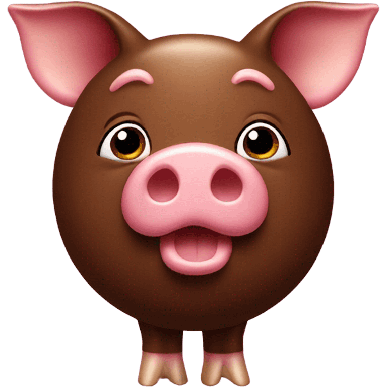 Chocolate pig emoji