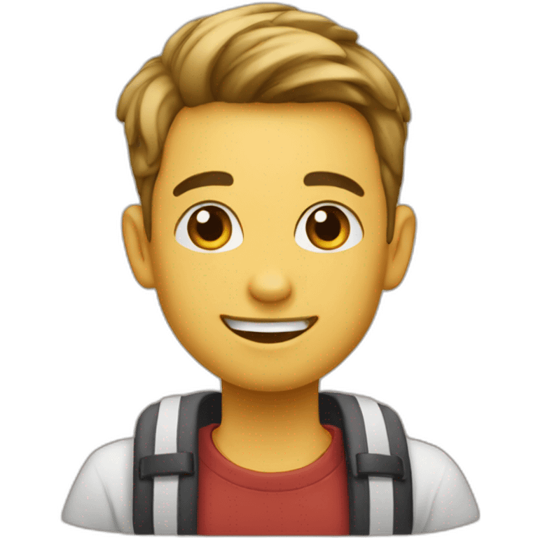 An emoji of a student with vait pack emoji