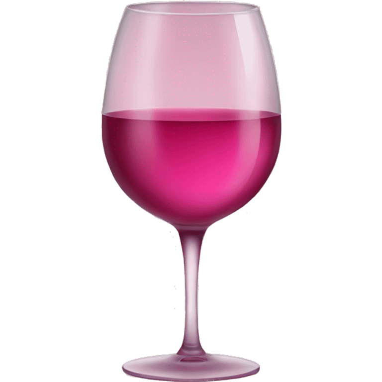 Pink wine and wine glass emoji