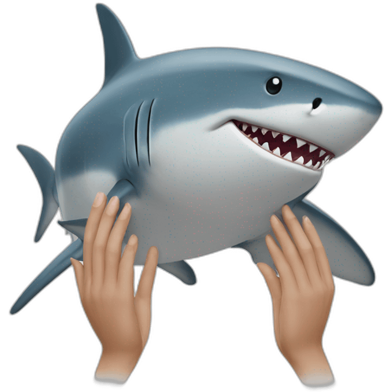 shark with hands emoji