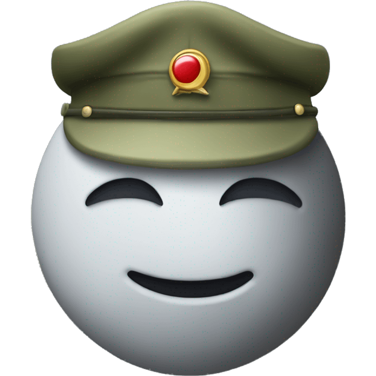 Moon With a Military Hat emoji