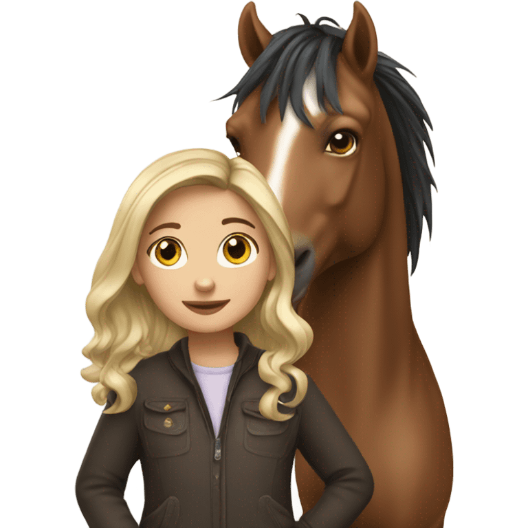 girl with horse emoji