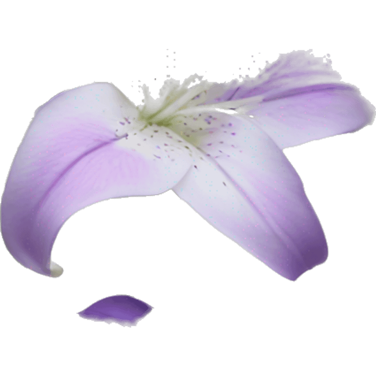 one Lilly flower in white and purple  emoji