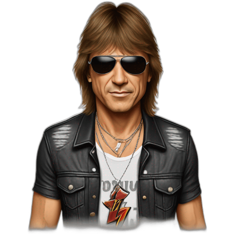 Richie Sambora in an AC/DC tshirt emoji