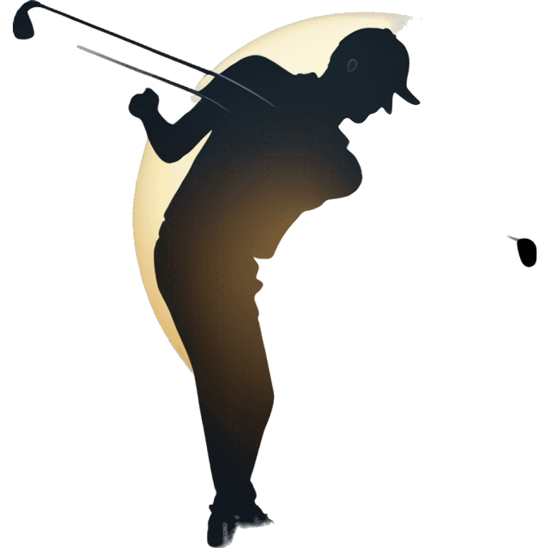 golfer with sun behind emoji