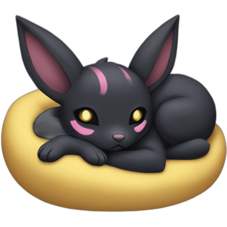 Umbreon Pokemon Sleeping Non Chalantly emoji