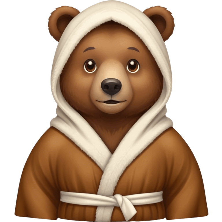 Bear with robe emoji