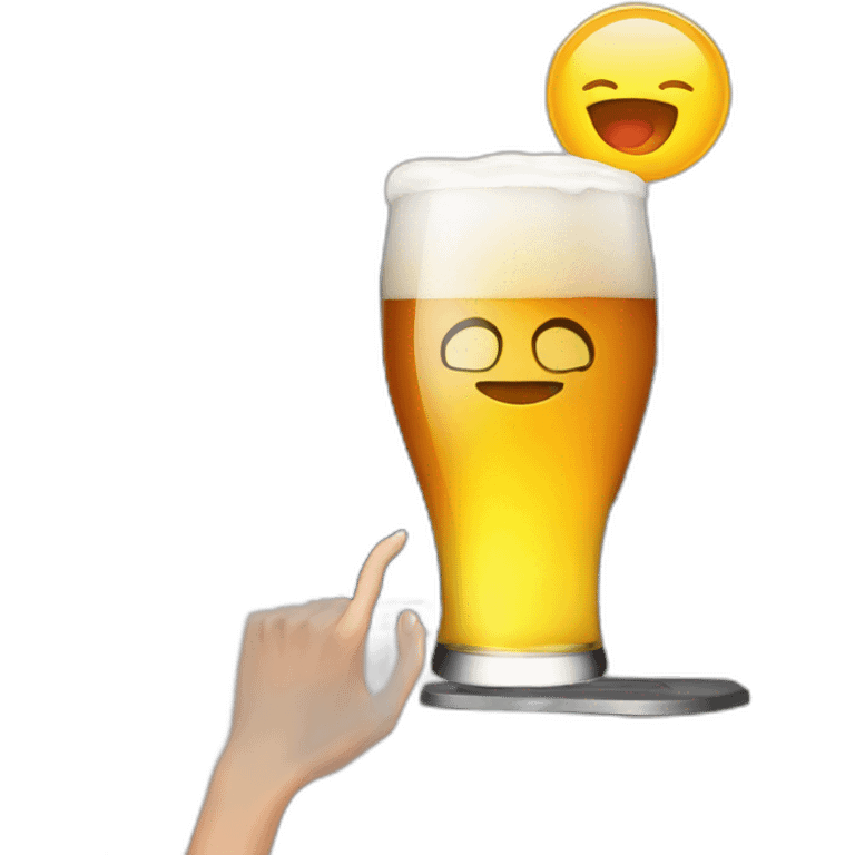 drink beer with woman on LCD emoji