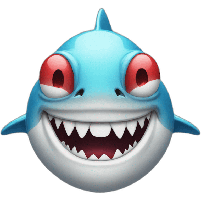 clown shark crying emoji