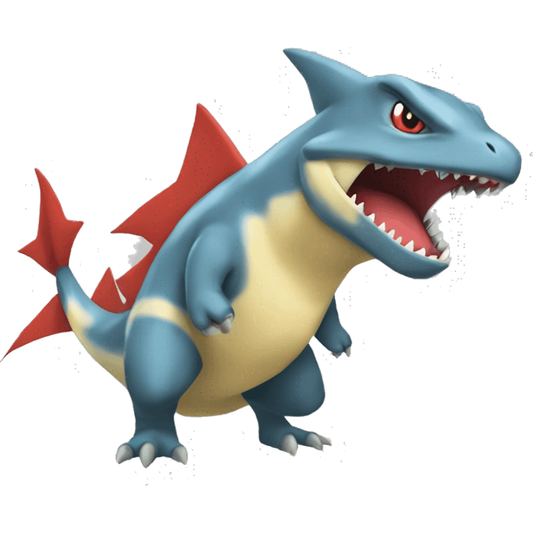 Sharpedo-Charmeleon-Gible-Larvitar-Fakémon Full Body emoji