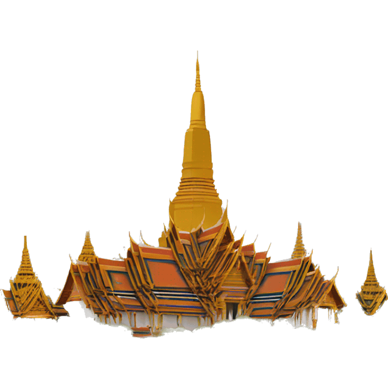 Thailand Bangkok temple with the skyline emoji