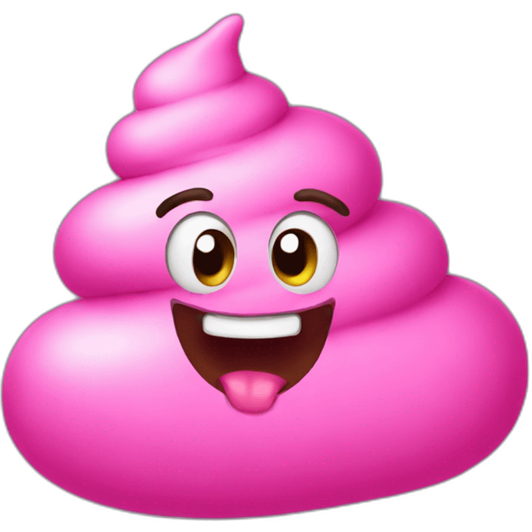 Pink poop emoji