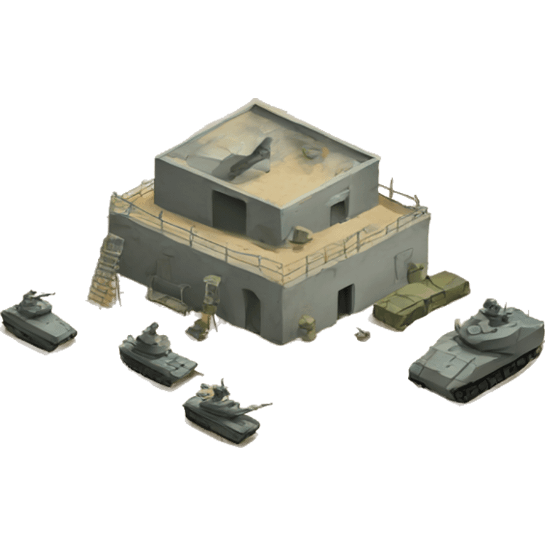 Military outpost emoji