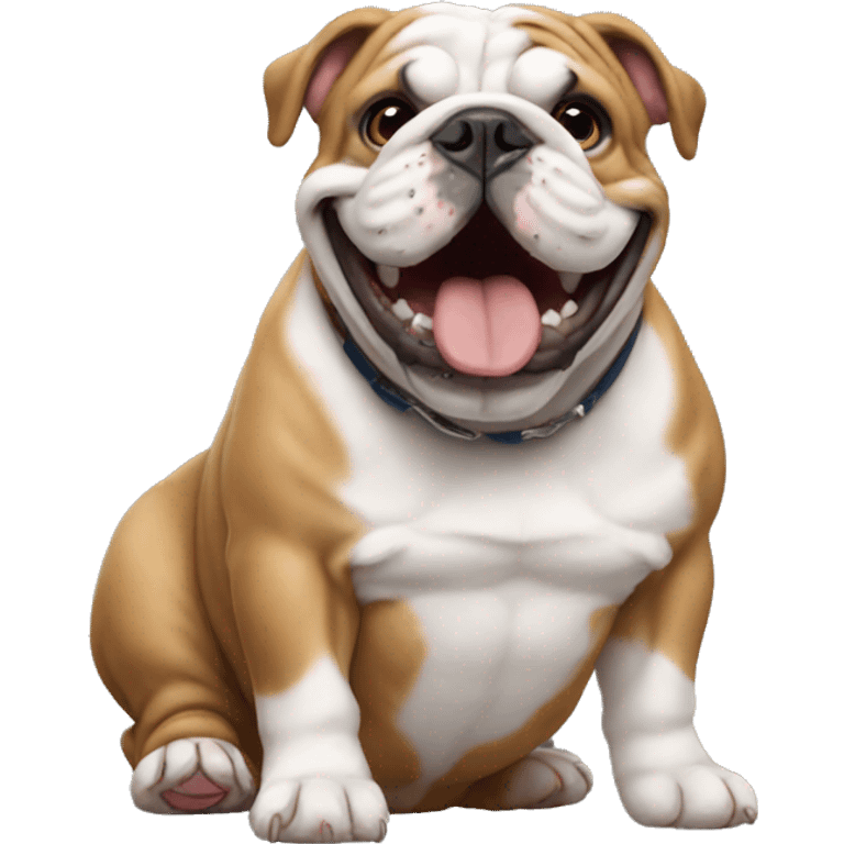 english bulldog happy emoji