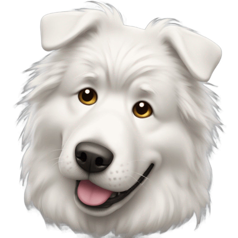 big fat white dog emoji