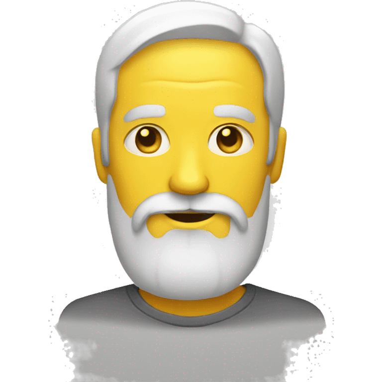 old man with beard yellow smiley emoji