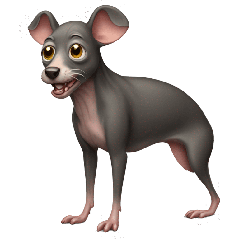 Ugly crusty full body rat dog emoji