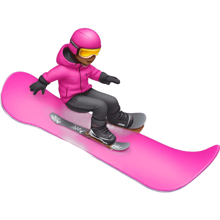 Pink snowboard  emoji