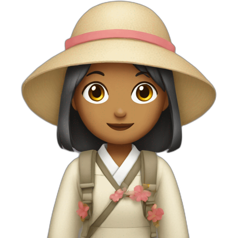 girl traveling in japan emoji