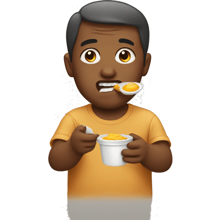 man eating baby food emoji