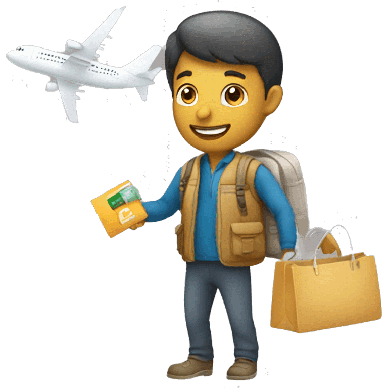 traveller shopping for hotel and flight with good value for money emoji