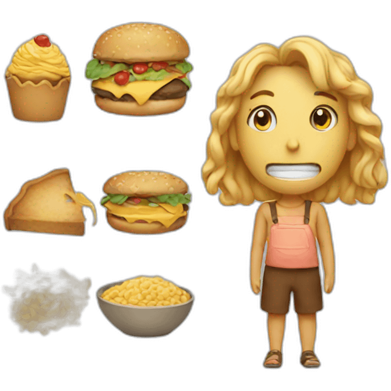 person thinks of food emoji