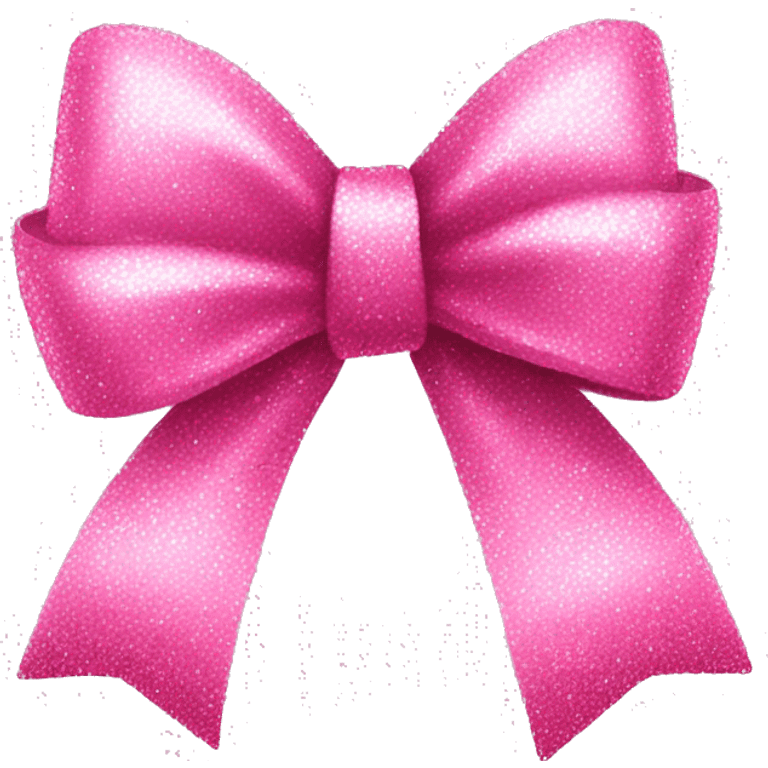 Pink glittery bow emoji