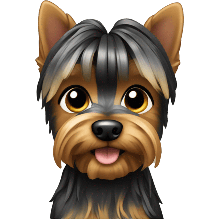 Braided hair yorkie terrier emoji