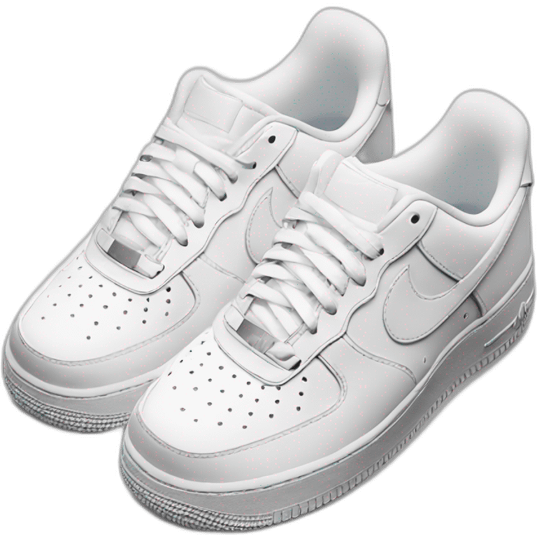 All white Nike Air Force 1 sneakers emoji