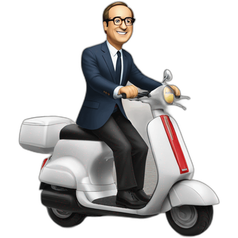 François hollande sur un scooter emoji