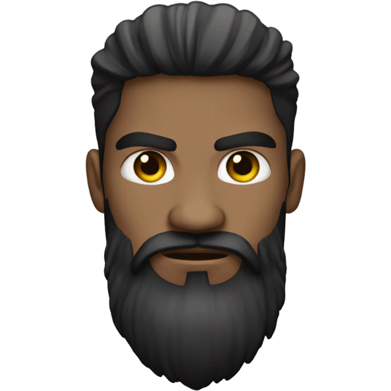 Swole white gamer with black beard emoji