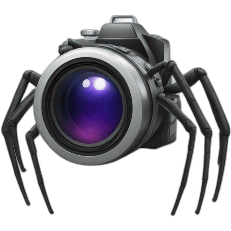 Spider with a cinema camera emoji