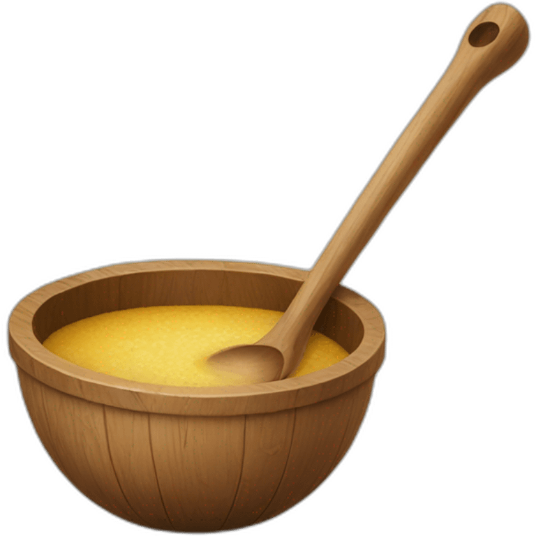 round moroccan wooden ladle emoji