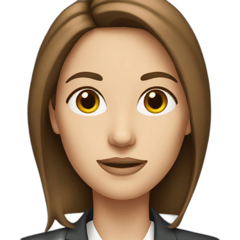 white woman executive with brown hair emoji