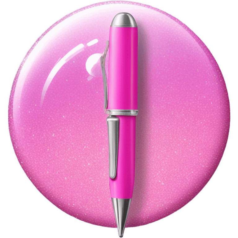 glittery pink gel pen emoji