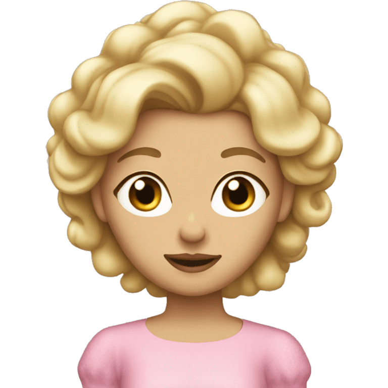 Dirty-blonde pink princess emoji