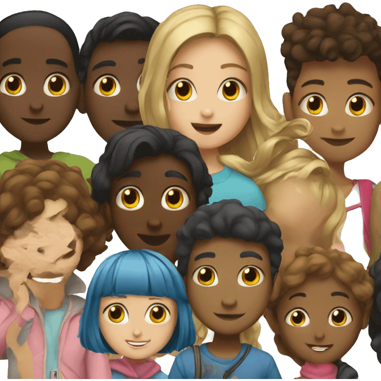 a group of kids emoji