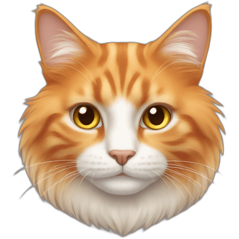 Orange long fur cat emoji